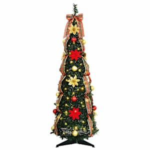 Umělý vánoční stromeček s 50 LED diodami Zelená 125 cm PVC - obrázek 3