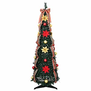 Umělý vánoční stromeček s 50 LED diodami Zelená 125 cm PVC - obrázek 4
