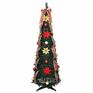 Umělý vánoční stromeček s 100 LED diodami Zelená 155 cm PVC - obrázek 4