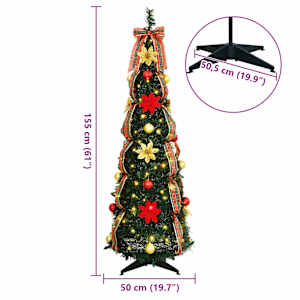 Umělý vánoční stromeček s 100 LED diodami Zelená 155 cm PVC - obrázek 10