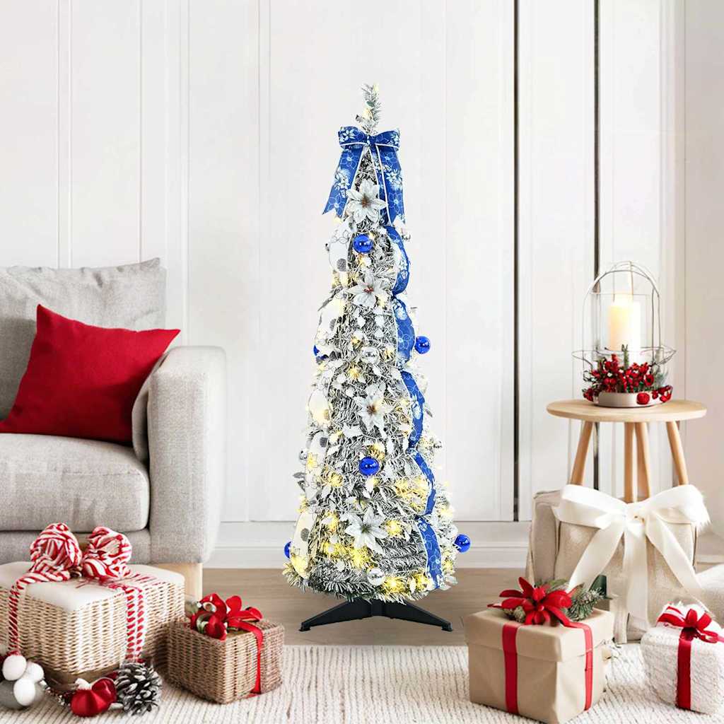 Sapin de Noël artificiel avec 50 LED Vert 120 cm PVC