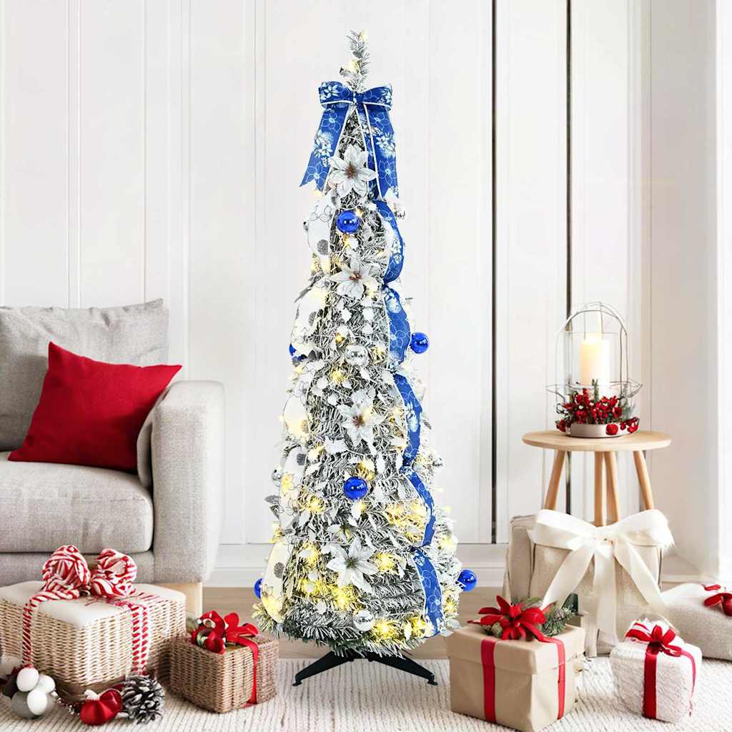 Sapin de Noël artificiel avec 100 LED Vert 150 cm PVC