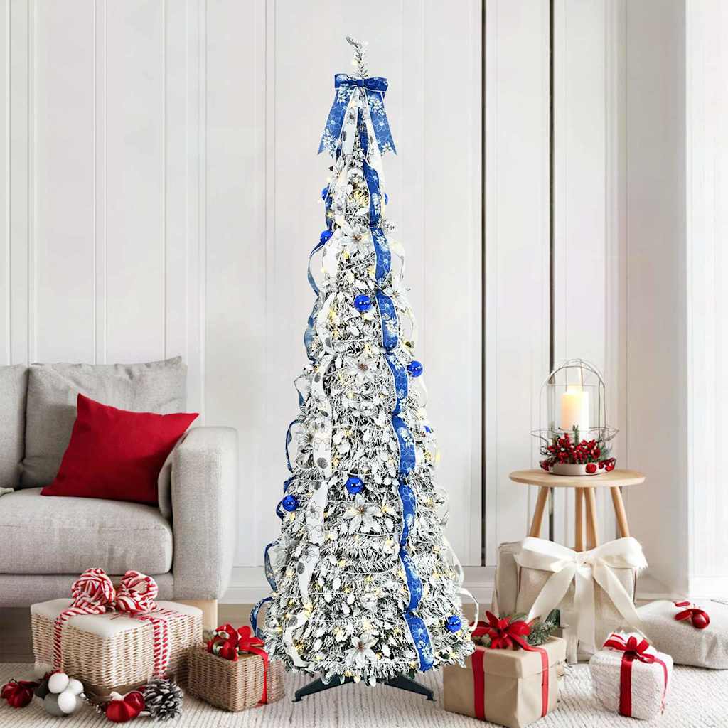 Sapin de Noël artificiel avec 150 LED Vert 180 cm PVC