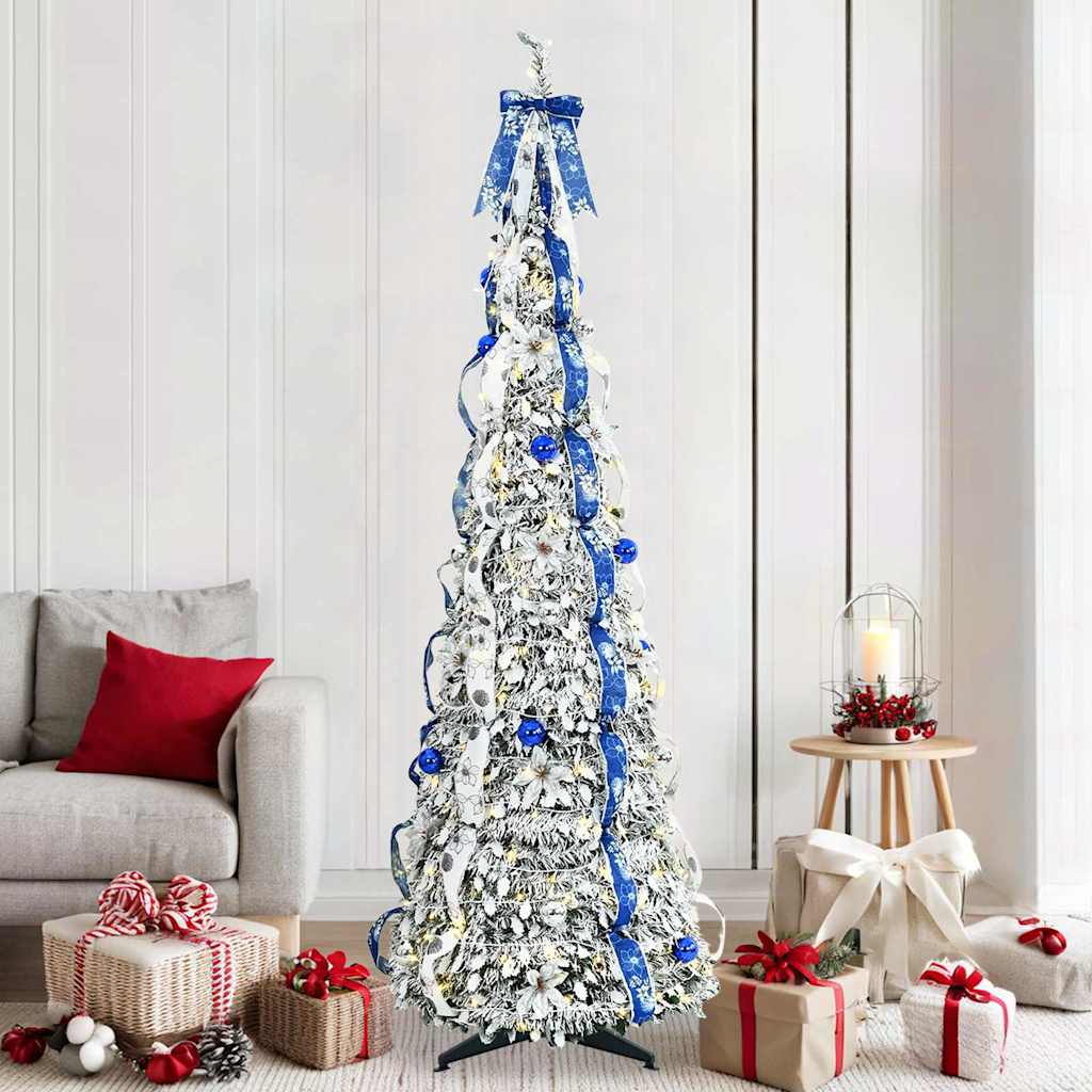 Sapin de Noël artificiel avec 200 LED Vert 210 cm PVC