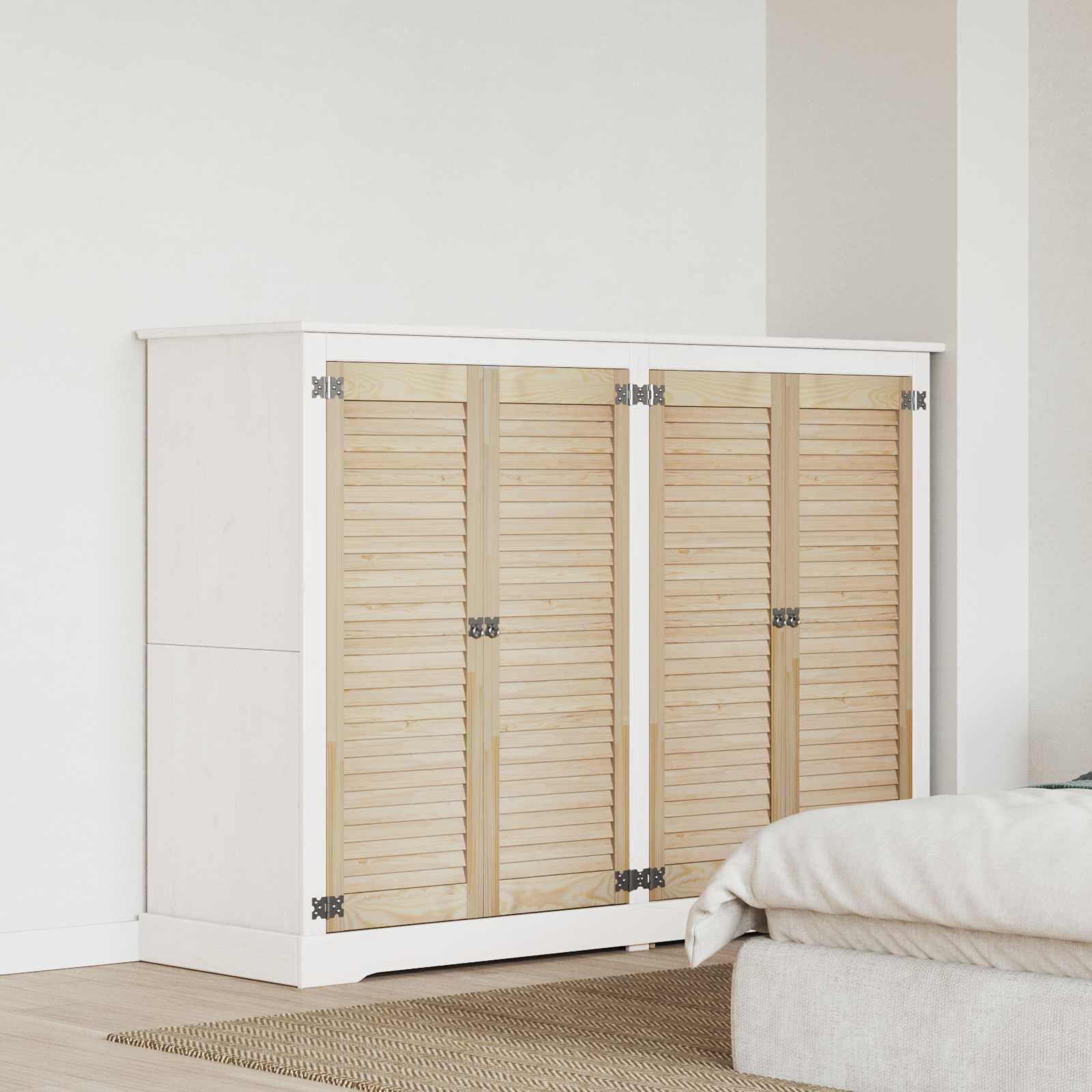 vidaXL Schranktür 4 pcs Natur 140.5 x 2 x 59.5 cm Massives Kiefernholz