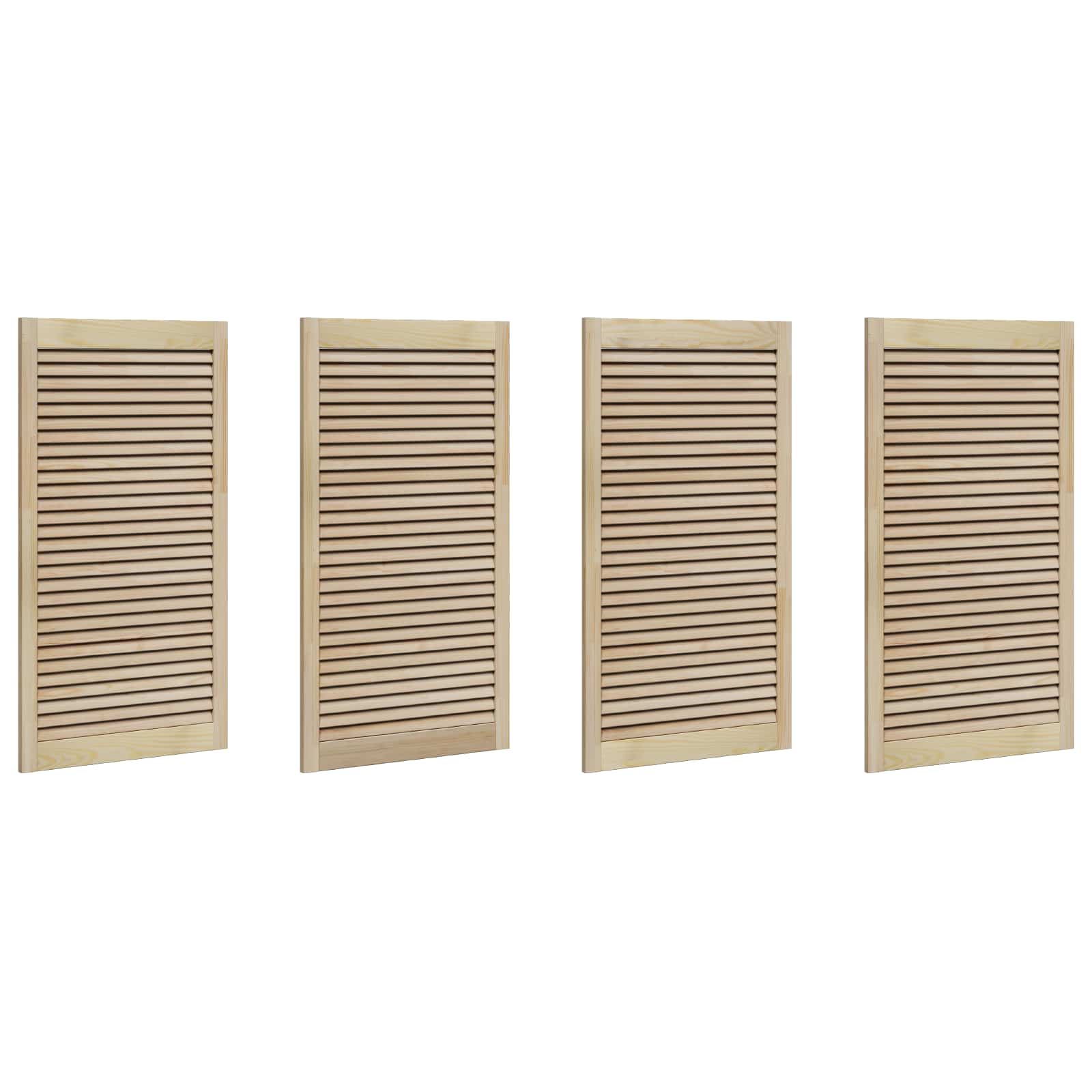 vidaXL Széfajtó 4 pcs Természetes 140.5 x 2 x 59.5 cm Tömör fenyőfa-image-3394496