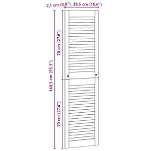 Skříňové dveře se dveřmi 4 pcs Přírodní 140,5 x 2,1 x 39,5 cm - obrázek 10