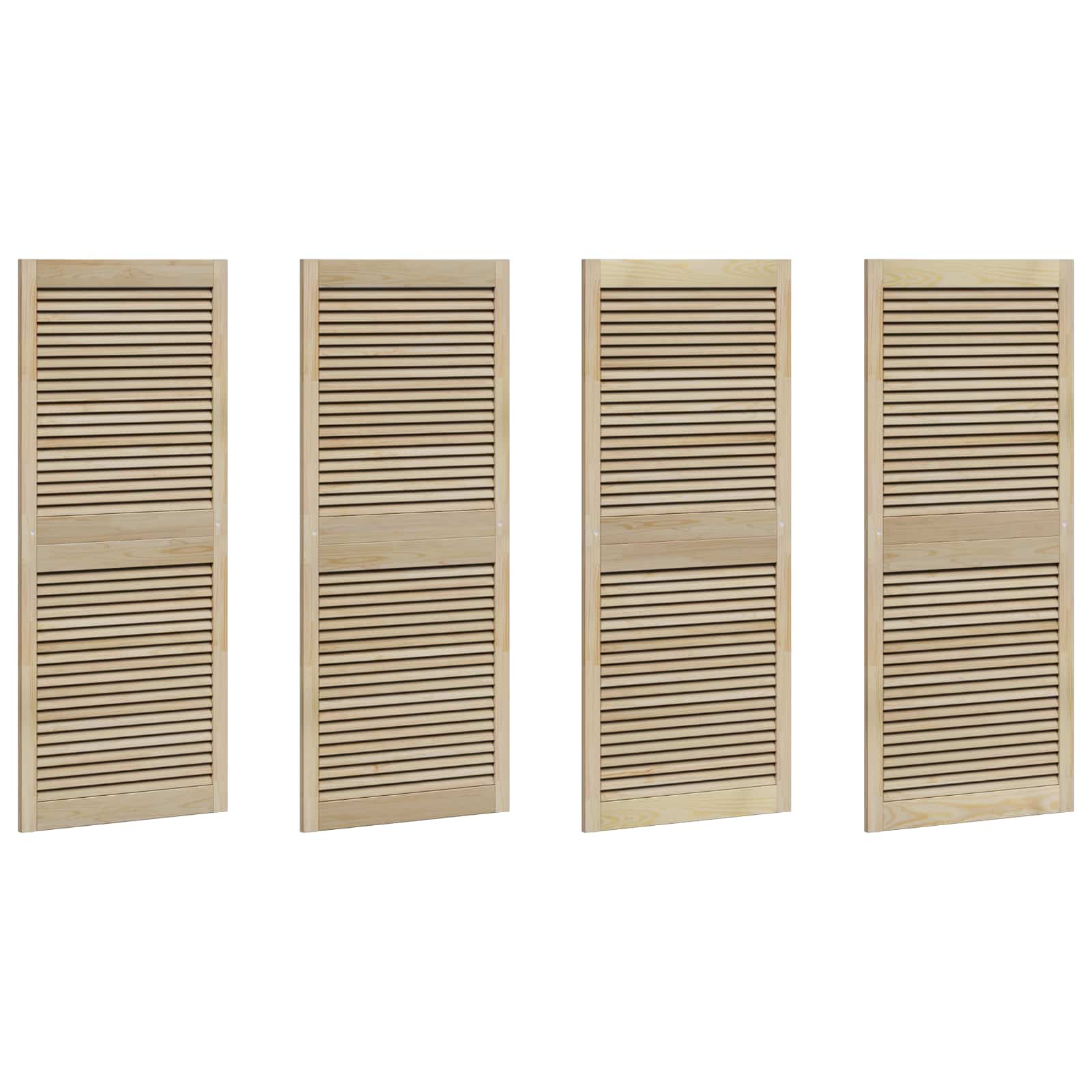 Vrata omare z vrati 4 pcs Naravna 140,5 x 2,1 x 59,5 cm - slika 2