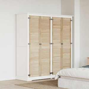 Vrata omare z vrati 4 pcs Naravna 170 x 2,1 x 39,5 cm