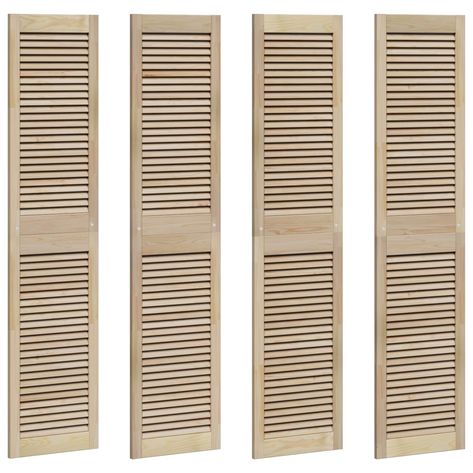 Vrata omare z vrati 4 pcs Naravna 170 x 2,1 x 39,5 cm - slika 2