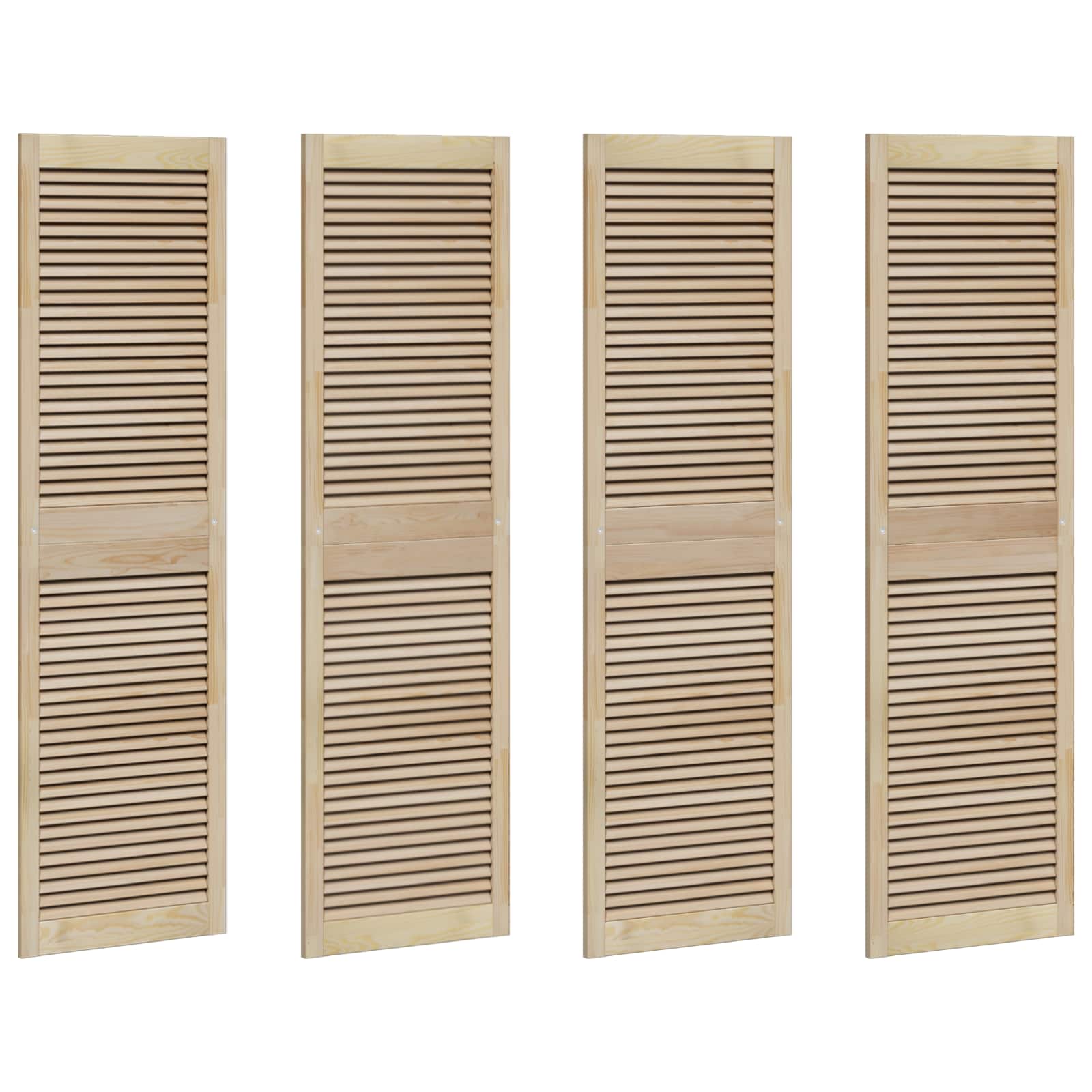 Vrata omare z vrati 4 pcs Naravna 170 x 2,1 x 49,5 cm - slika 2