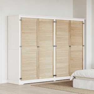 Vrata omare z vrati 4 pcs Naravna 170 x 2,1 x 59,5 cm