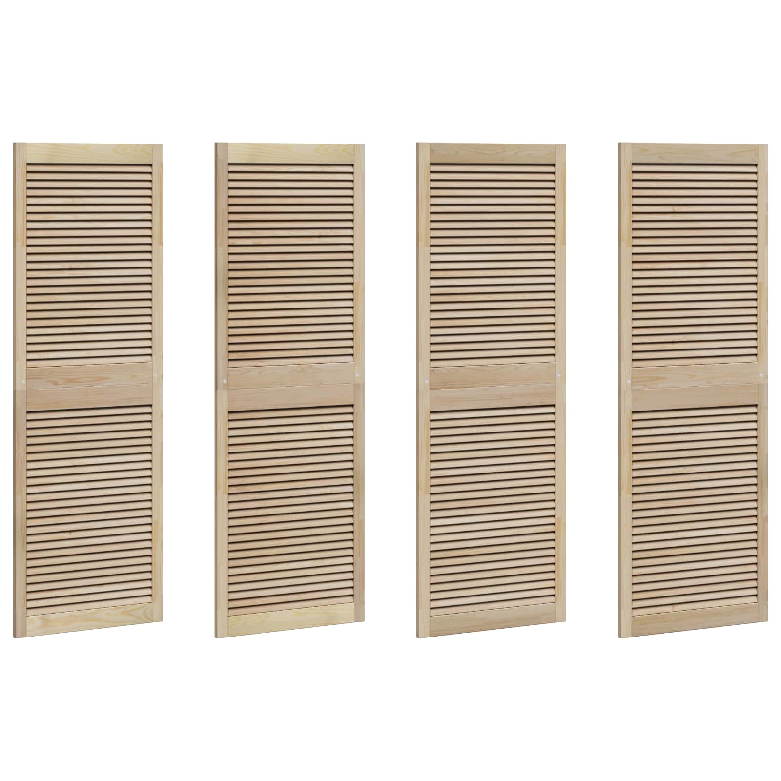 Kabeļa Durvis ar durvīm 4 pcs Dabiska 170 x 2,1 x 59,5 cm