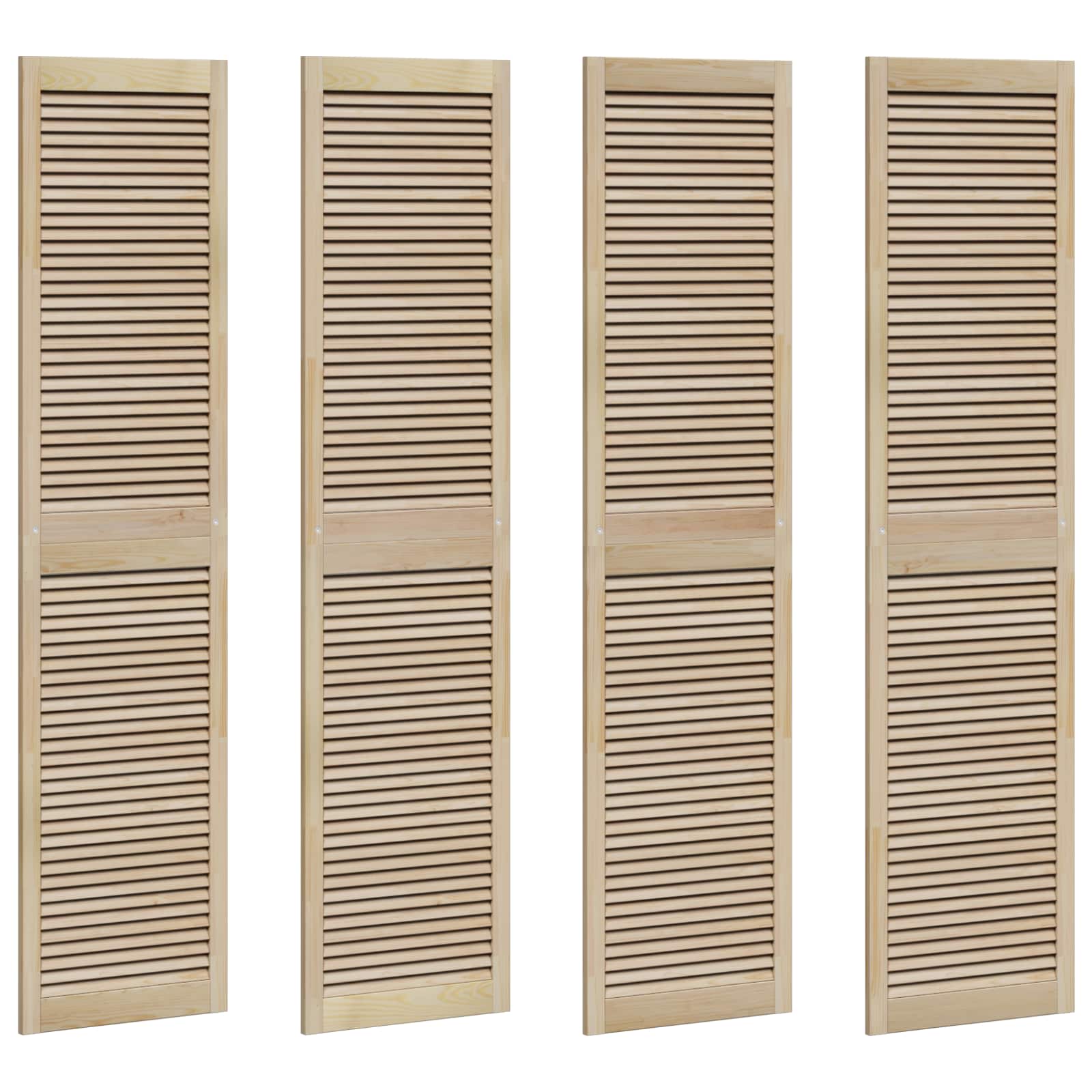 Vrata omare z vrati 4 pcs Naravna 201 x 2,1 x 49,5 cm - slika 2