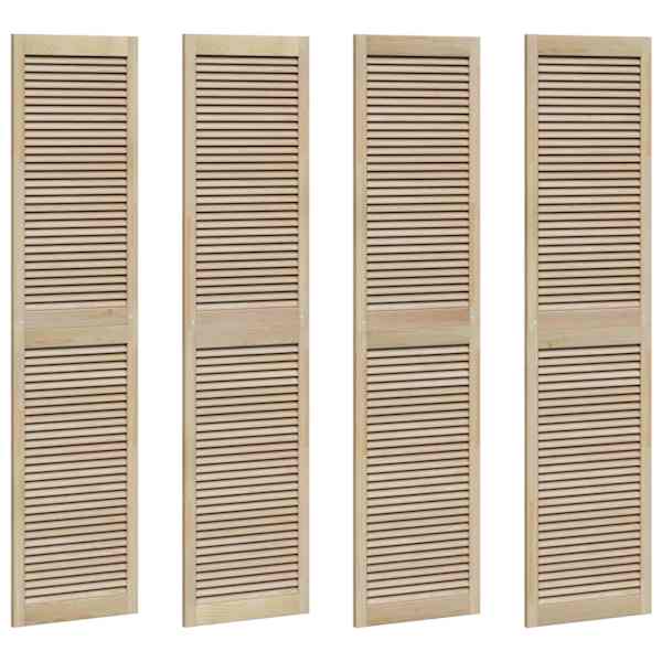 vidaXL Kappi Uks 4 tk Naturaalne 201 x 2,1 x 49,5 cm Toekas m&auml;nnipuit