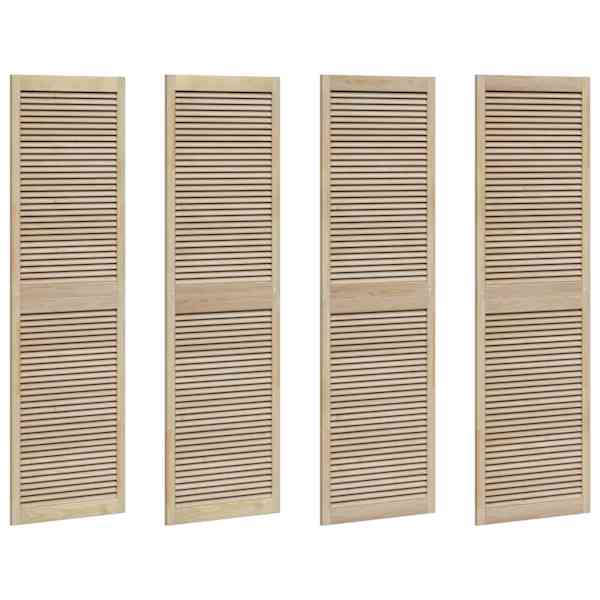 vidaXL Kappi Uks 4 tk Naturaalne 201 x 2,1 x 59,5 cm Toekas m&auml;nnipuit
