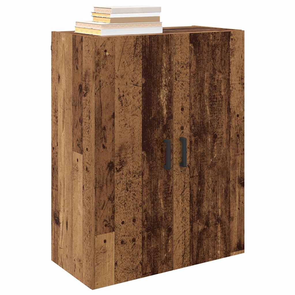 vidaXL Wandgemonteerde Kasten 2 pcs Oud hout 69.5 x 34 x 90 cm