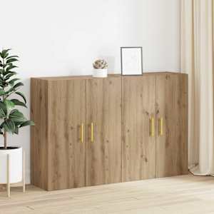 Nástěnná skříň Nástěnný 2 pcs Artisanový dub 69,5 x 34 x 90 cm - obrázek 4