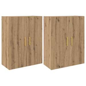 Nástěnná skříň Nástěnný 2 pcs Artisanový dub 69,5 x 34 x 90 cm - obrázek 2