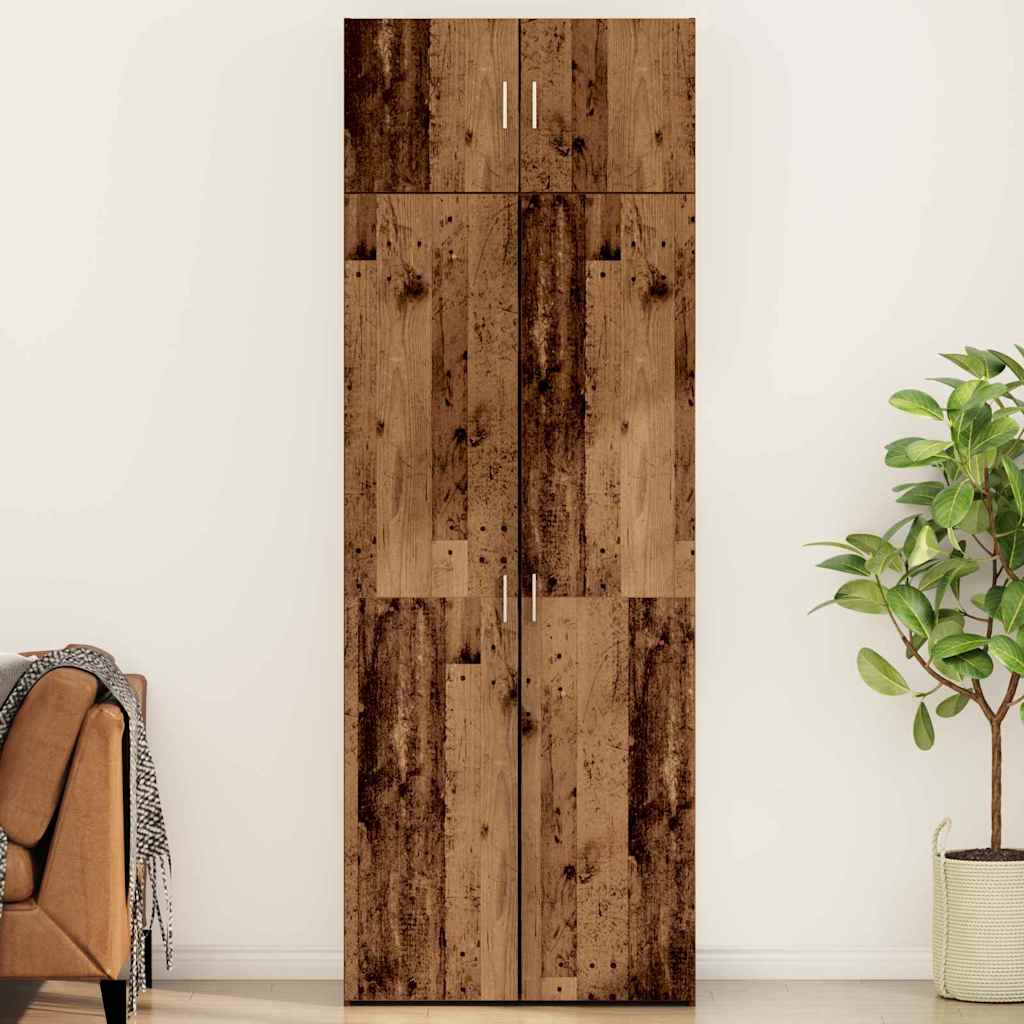 vidaXL Aufbewahrungsschrank Altholz 80 x 42,5 x 225 cm Holzwerkstoff