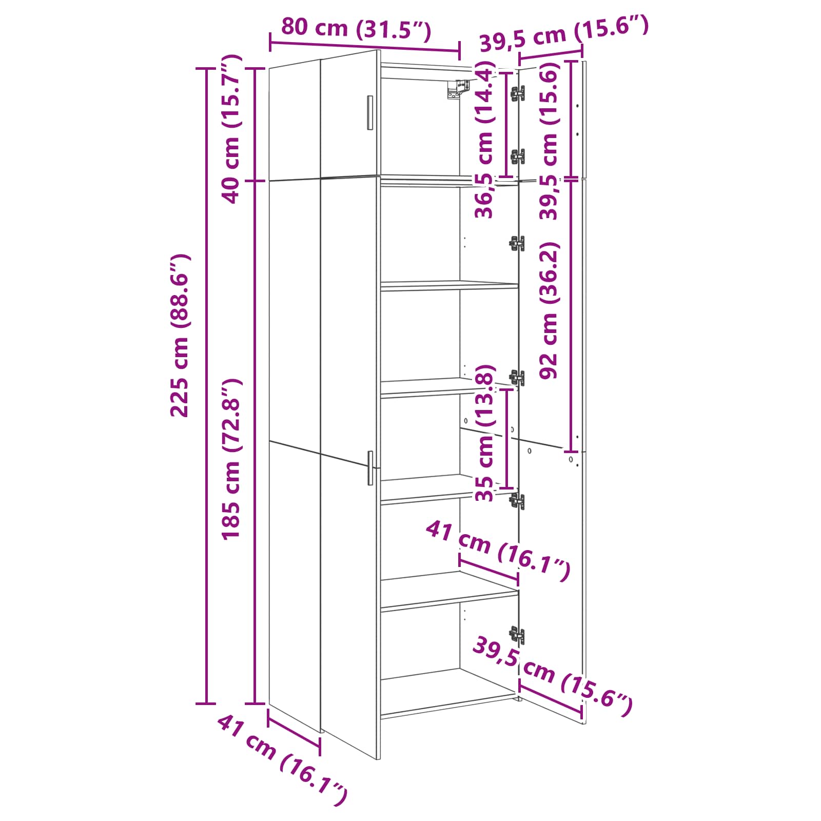Úložná skříňka 3 pcs Staré dřevo - obrázek 15