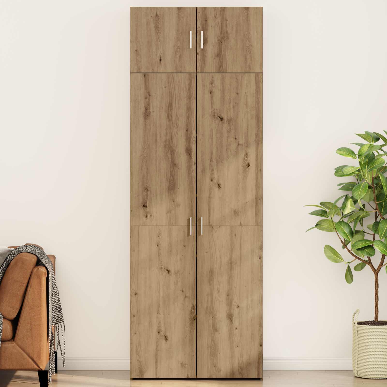 vidaXL Dulap de depozitare 3 pcs Stejar Artizanal