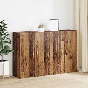Nástěnná skříň Nástěnný 2 pcs Staré dřevo 69,5 x 34 x 90 cm - obrázek 4