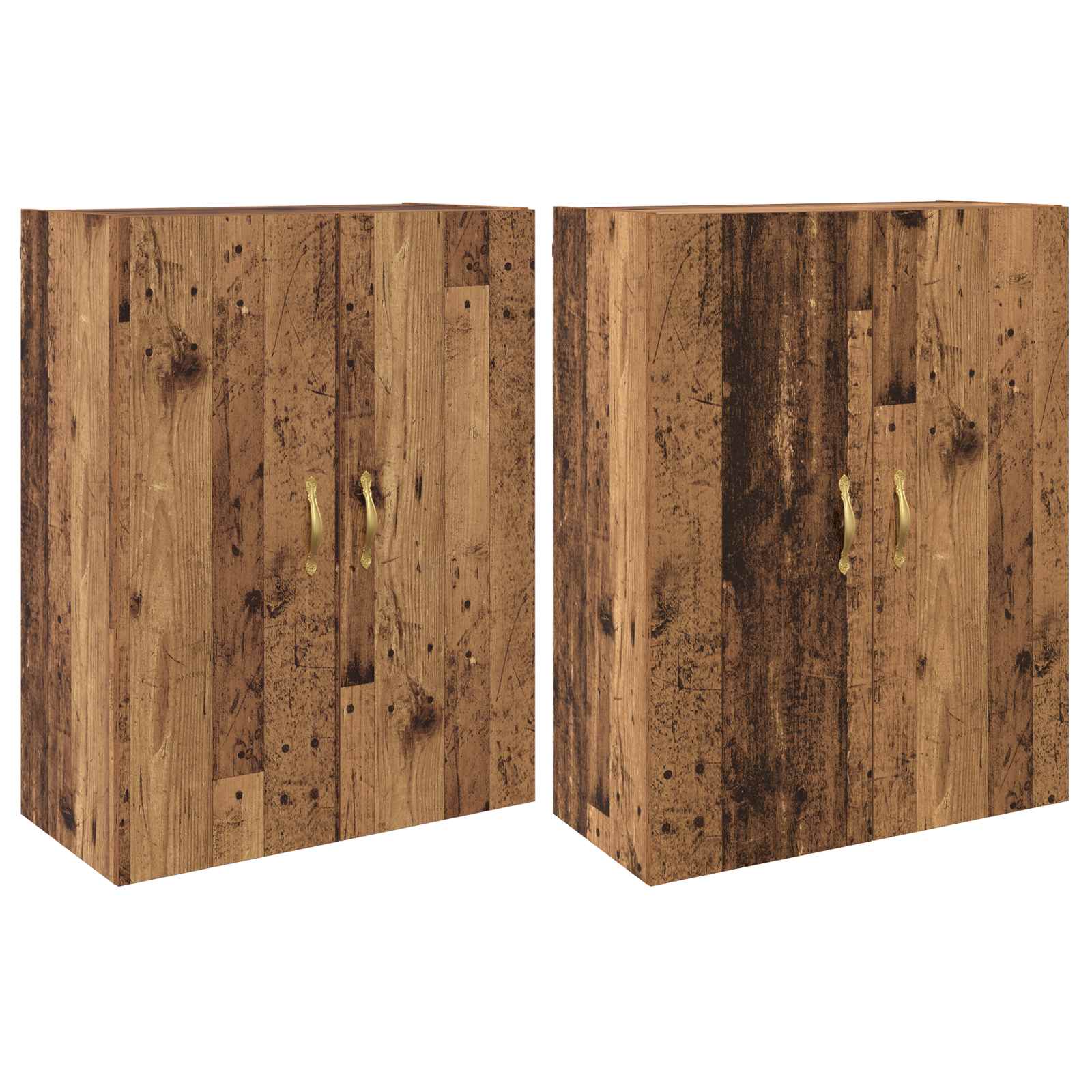 Nástěnná skříň Nástěnný 2 pcs Staré dřevo 69,5 x 34 x 90 cm - obrázek 2
