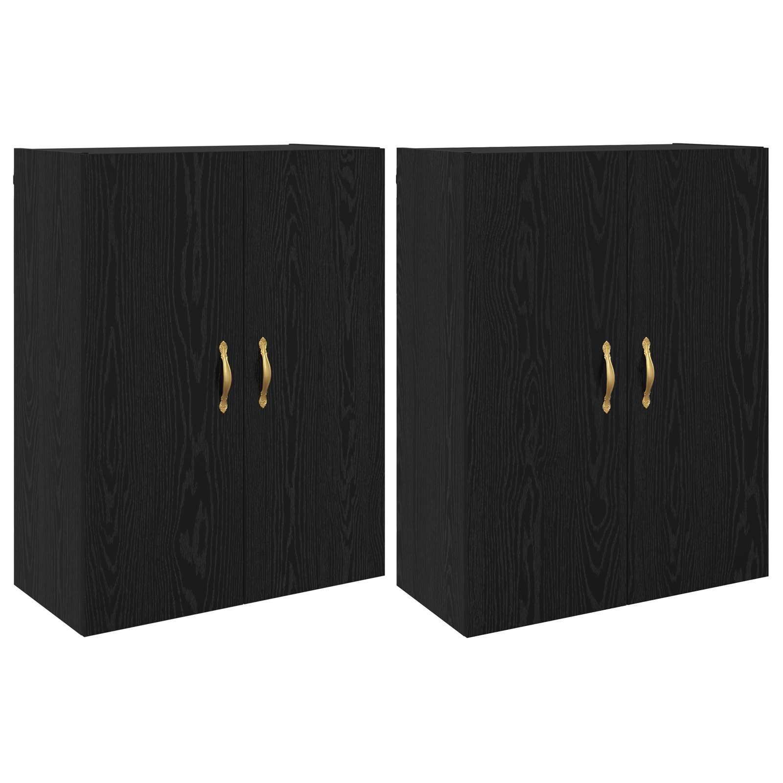 Nástěnná skříň Nástěnný 2 pcs Černý dub 69,5 x 34 x 90 cm3394520