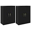 vidaXL Seinale kinnitatav kapp 2 tk Must tamm 69,5 x 34 x 90 cm