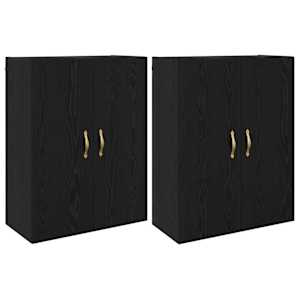 Nástěnná skříň Nástěnný 2 pcs Černý dub 69,5 x 34 x 90 cm - obrázek 2
