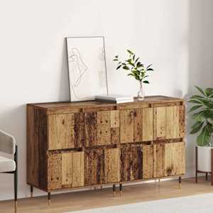 Úložná skříňka 2 pcs Staré dřevo 60 x 35 x 70 cm - obrázek 1