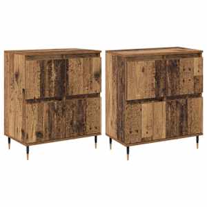Úložná skříňka 2 pcs Staré dřevo 60 x 35 x 70 cm - obrázek 2