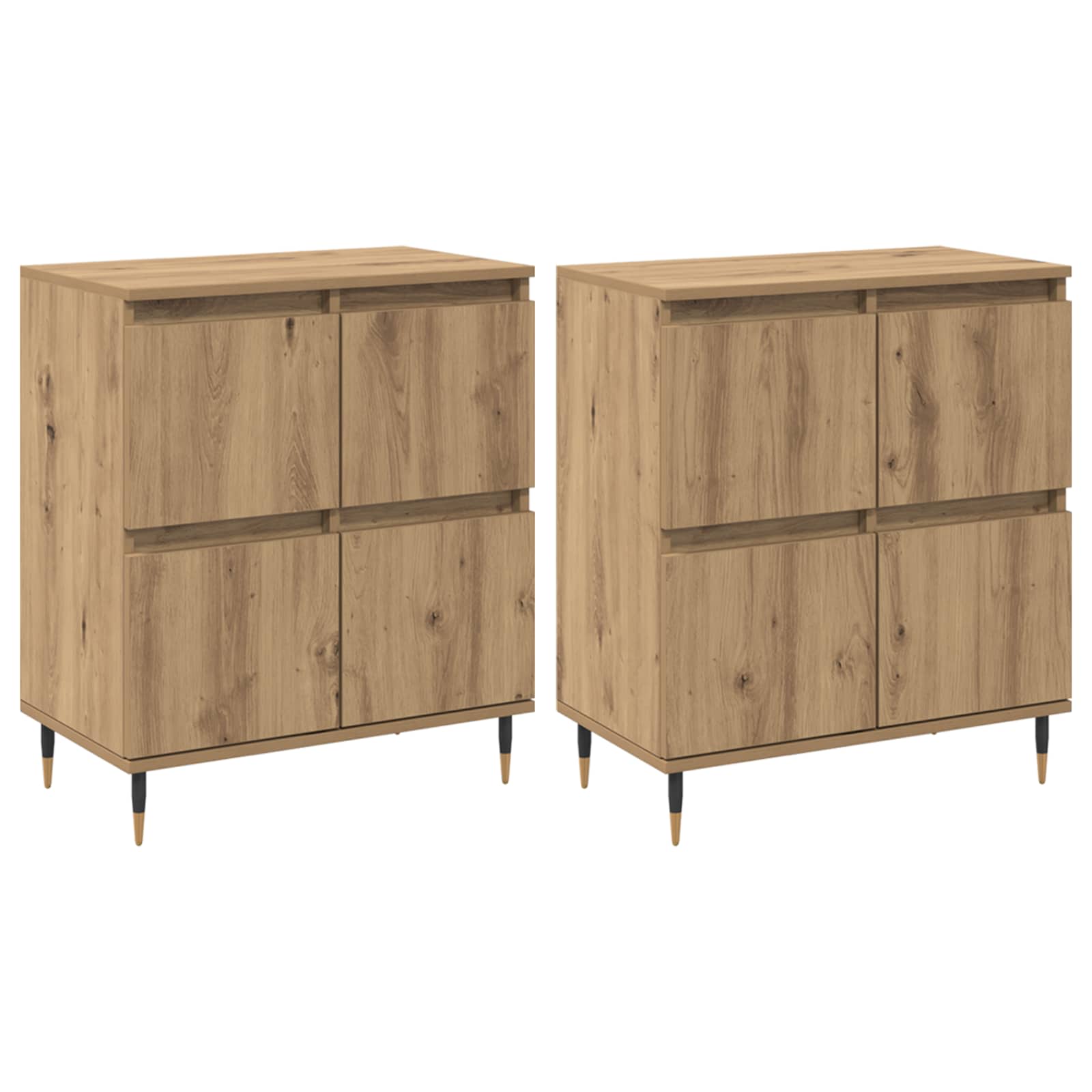 Úložná skříňka 2 pcs Artisanový dub 60 x 35 x 70 cm - obrázek 2