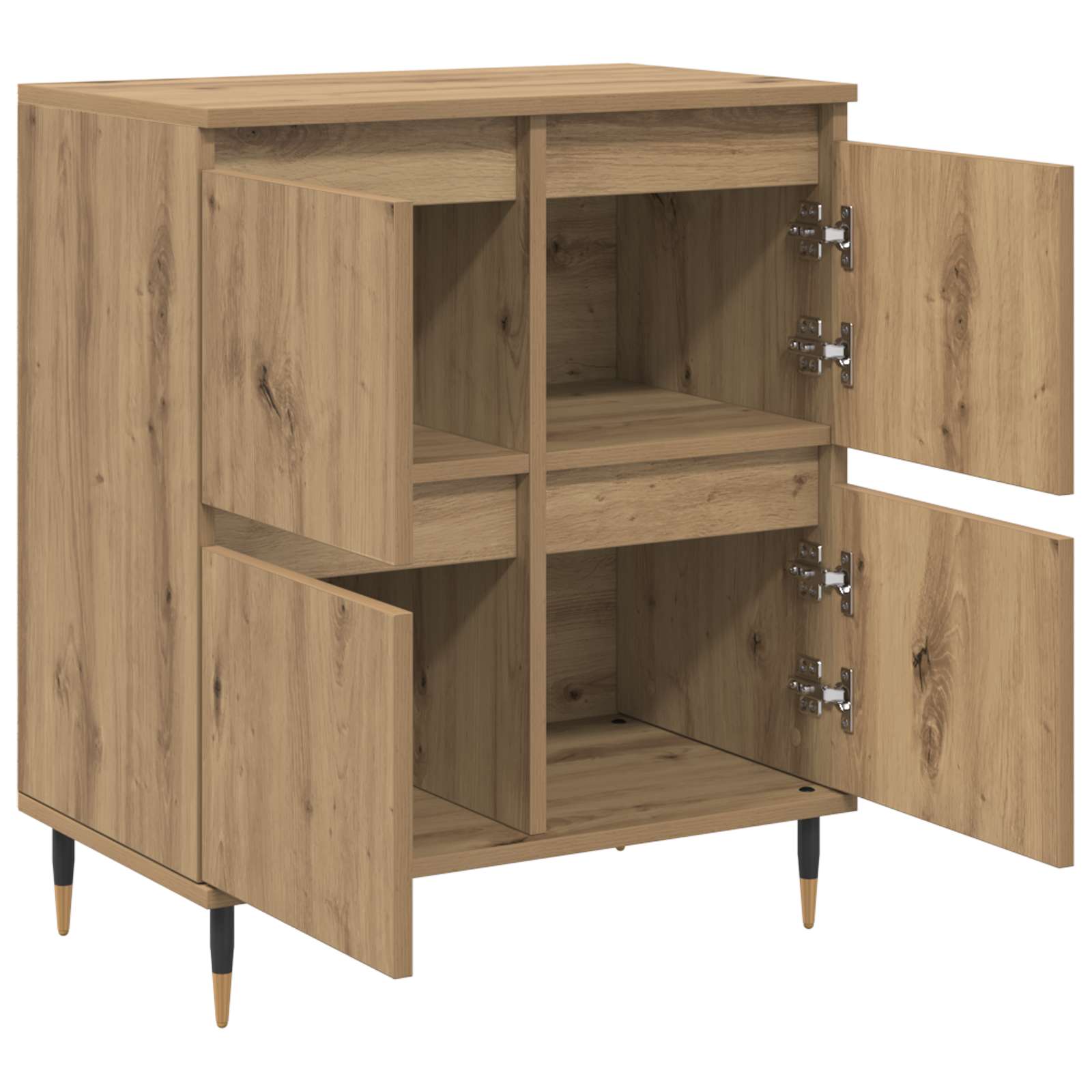 Úložná skříňka 2 pcs Artisanový dub 60 x 35 x 70 cm - obrázek 6