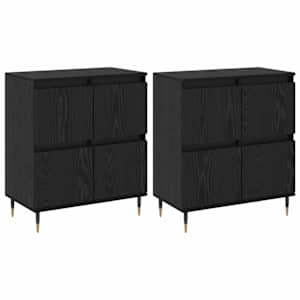 Úložná skříňka 2 pcs Černý dub 60 x 35 x 70 cm - obrázek 2