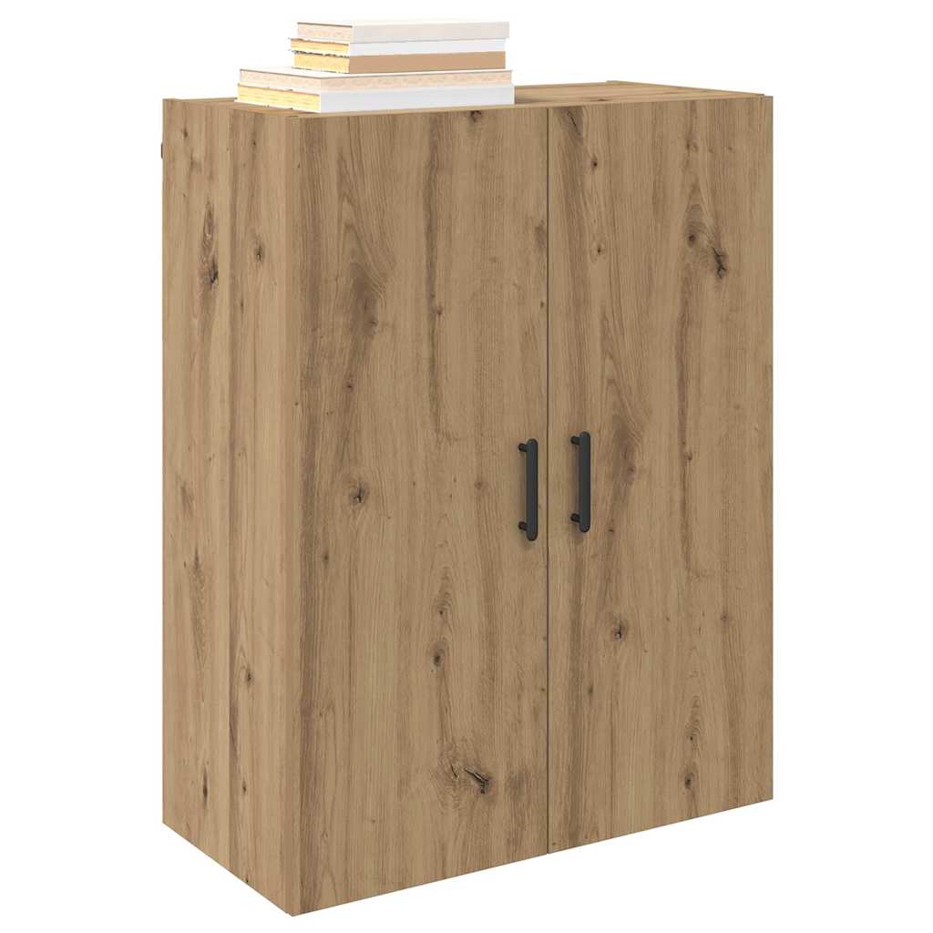 vidaXL Wandgemonteerde Kasten met plank met opslag 2 pcs artisanaal eikenkleurig