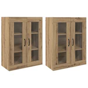 Nástěnné skříňky 2 pcs dub artisan 69,5 x 34 x 90 cm - obrázek 2