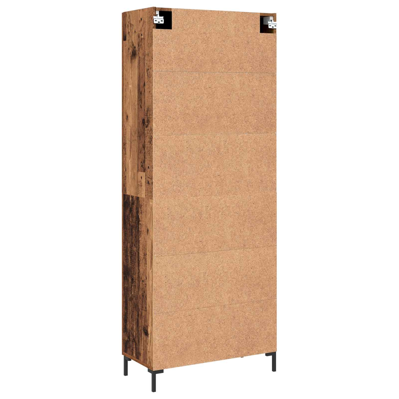 Vysoký bufet Staré dřevo 69,5 x 34 x 180 cm kompozitní dřevo - obrázek 8