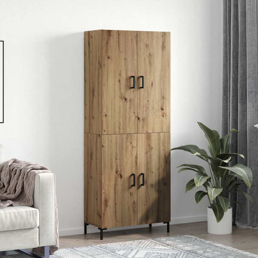vidaXL Bufet stejar artizanal 69.5 x 34 x 180 cm Lemn compozit
