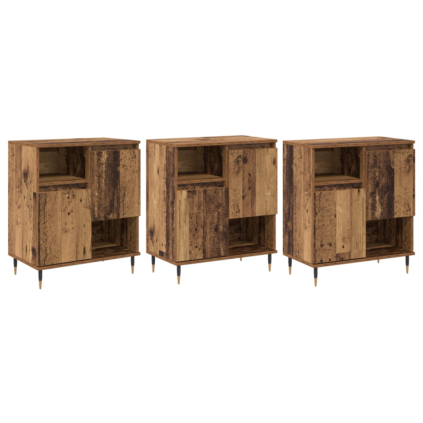 Konzole 3 pcs Staré dřevo - obrázek 2