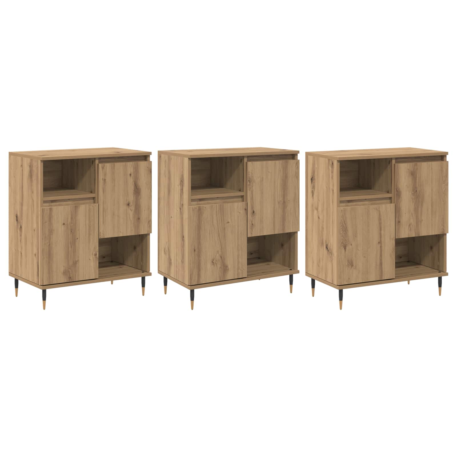 Konzole 3 pcs Artisanový dub - obrázek 2