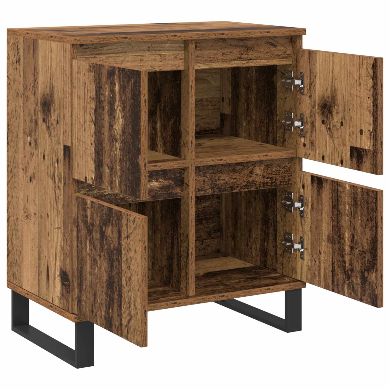 Servírovací skříň 2 pcs Staré dřevo 60 x 35 x 70 cm - obrázek 6