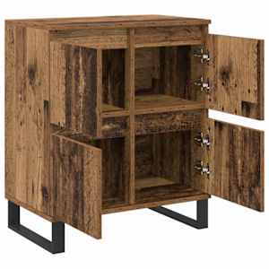 Servírovací skříň 2 pcs Staré dřevo 60 x 35 x 70 cm - obrázek 6