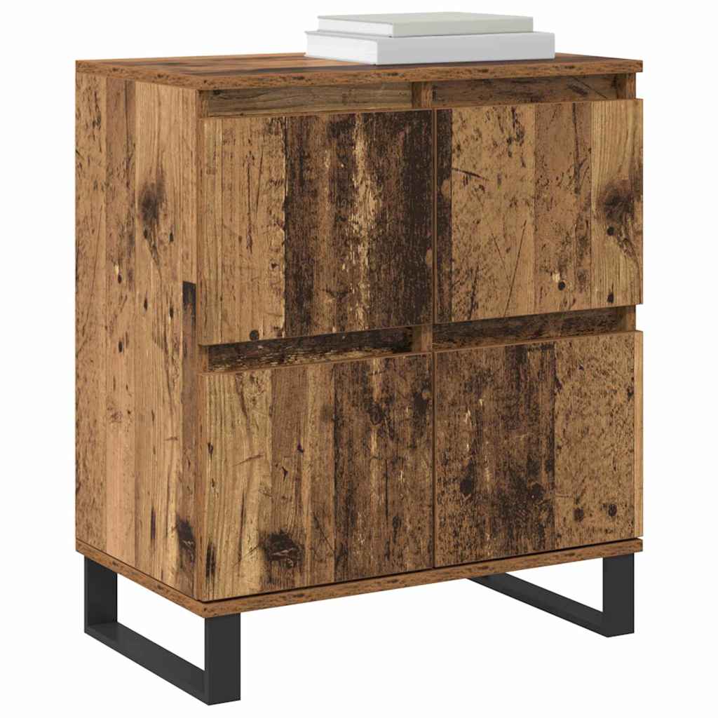 vidaXL Dressoirs 2 pcs Oud hout 120 x 35 x 70 cm Bewerkt hout