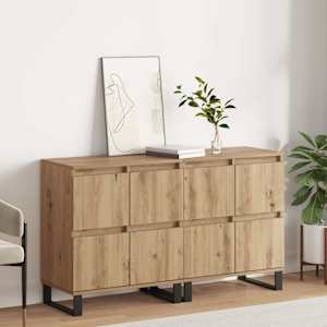 Servírovací skříň 2 pcs Artisanový dub 60 x 35 x 70 cm - obrázek 1