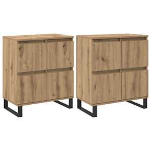 Servírovací skříň 2 pcs Artisanový dub 60 x 35 x 70 cm - obrázek 2