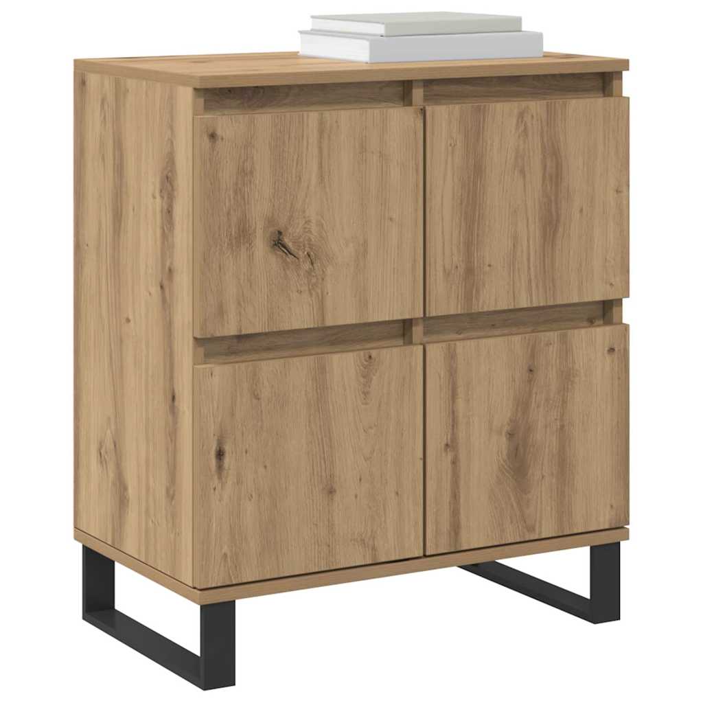 vidaXL Dressoirs 2 pcs artisanaal eikenkleurig 120 x 35 x 70 cm