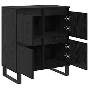 Servírovací skříň 2 pcs Černý dub 60 x 35 x 70 cm - obrázek 6