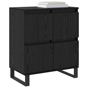 Servírovací skříň 2 pcs Černý dub 60 x 35 x 70 cm - obrázek 3